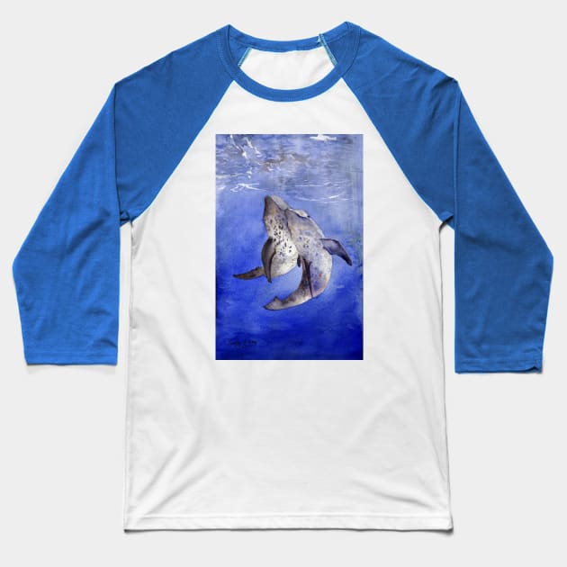 Dolphin Baseball T-Shirt by Cwang